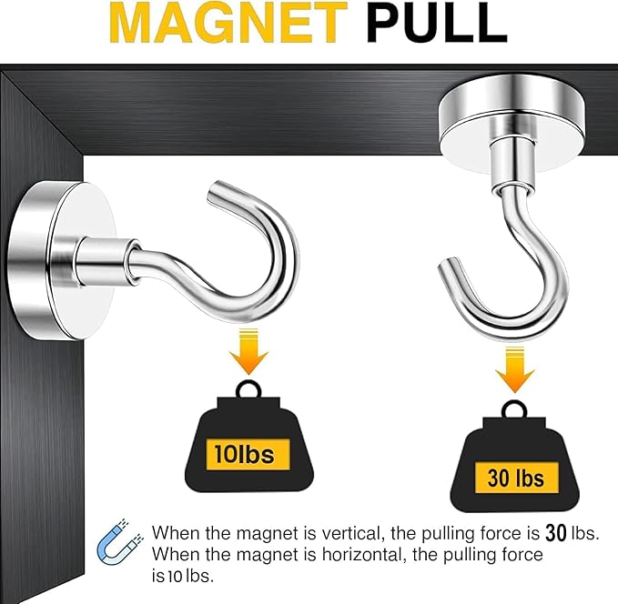 DIYMAG Magnetic Hooks, 30Lbs Strong Heavy Duty Cruise Magnet (75 Pack-Silver),Magnetics S-Hooks for Classroom, Fridge, Hanging, Cabins, Grill, Kitchen, Garage, Workplace and Office Etc