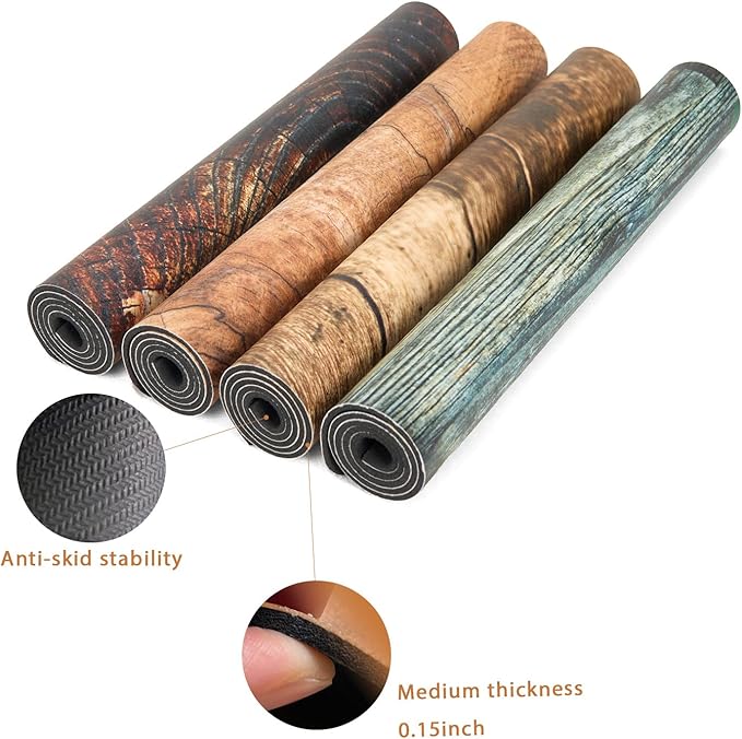 Coffee Mat 24x16 Inch, Wood Grain Coffee Drying Mat, Absorbent Hide Stain Rubber Backed Dish Drying Mat for Kitchen Counter, Bar Mats for Countertops,Under Coffee Bar Maker Machine Pot Espresso Staion