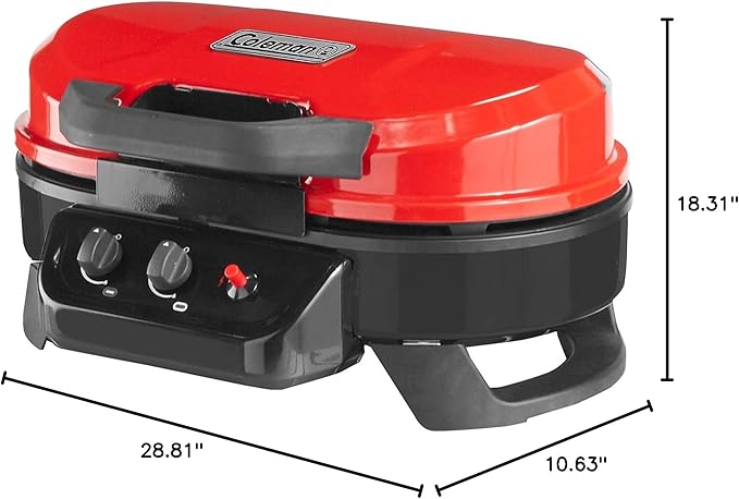 Coleman RoadTrip 225 Portable Tabletop Grill, 2-Burner Gas Grill with Matchless Ignition & Adjustable Temperature Control, 11,000 BTUs of Power for Grilling, Tailgating, Camping, BBQ, & More