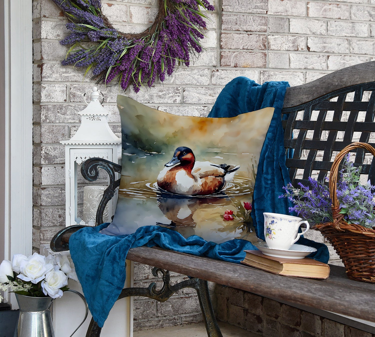 Canvasback Throw Pillow