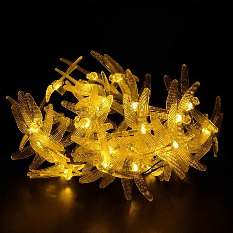 30 LED Solar Dragonfly String Lights for Garden Decor