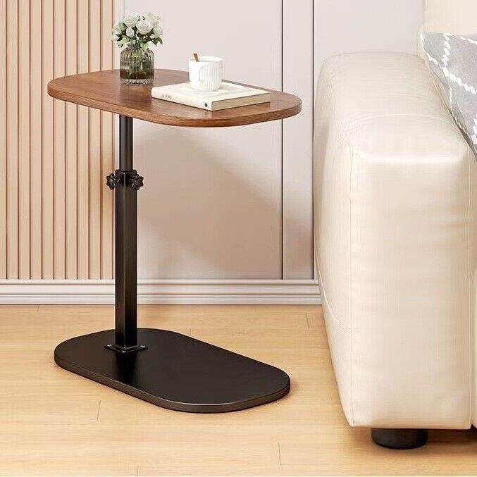 Adjustable C-Shaped Sofa Side End Table Coffee Laptop Table Living Room Bedroom