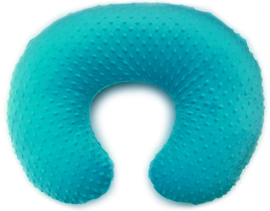 Artebona KiddyKlouds Nursing Pillow Slipcover - Breastfeeding Pillow Cover. Minky Fabric (Aqua)