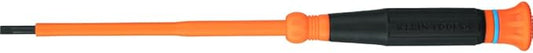 Klein Tools 6254INS Insulated Precision Screwdriver, 1/8-Inch Slotted Mini Electrician Screwdriver, 1000-Volt Cushion Grip Handle