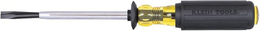 Klein Tools 6026K Slotted Screw-Holding Screwdriver, 5/16-Inch Split-Blade Flat Head Driver, Positive Gripping Action, Cushion-Grip Handle