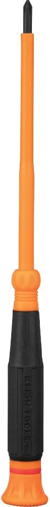 Klein Tools 6264INS Insulated Precision Screwdriver, #1 Phillips Mini Electrician Screwdriver, 1000-Volt Cushion Grip Handle