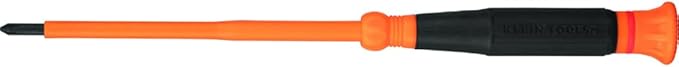 Klein Tools 6264INS Insulated Precision Screwdriver, #1 Phillips Mini Electrician Screwdriver, 1000-Volt Cushion Grip Handle
