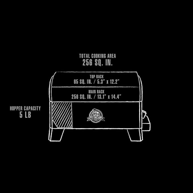 PIT BOSS 10697 Table Top Wood Grill With Temperature Control, Mahogany