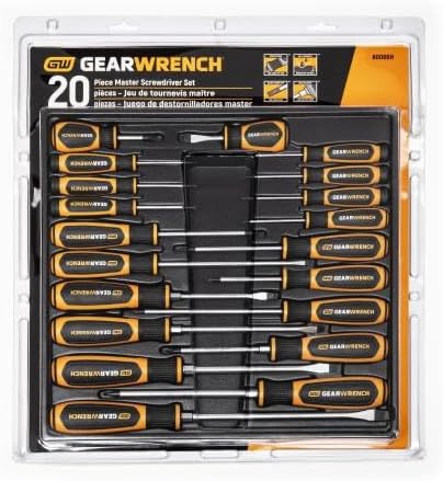 GEARWRENCH 20 Pc. Phillips/Slotted/Torx Dual Material Screwdriver Set - 80066H
