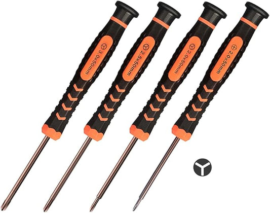 Triwing Screwdriver Set, TECKMAN 4 in 1 Tripoint Screwdriers Repair Kit with 2.0 2.5 3.0 Triwing and Ph00 Phillips Screwdrivers for Nintendo Wii/Gameboy Advance/Gamecube/Switch/Joycon/DS/3DS/NDS/DSi