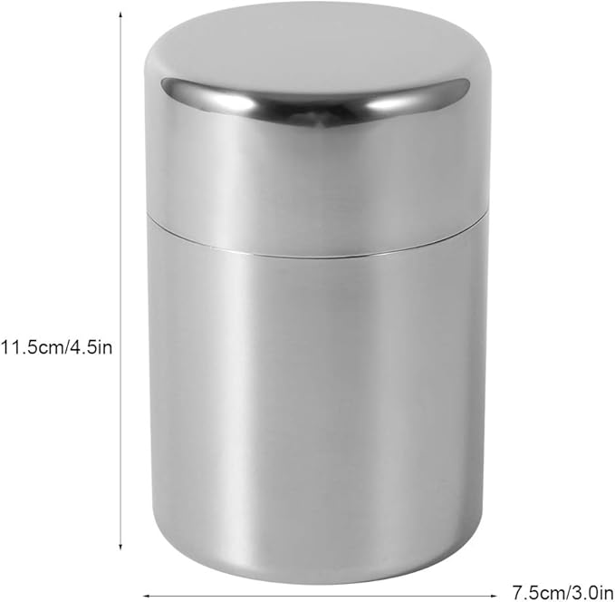 Tyenaza Tea Canister, Stainless Steel Tea Tins, Textured Tea/Coffee/Sugar Canisters, Canister Home Kitchen Canisters for Tea Coffee Sugar Storage(s)