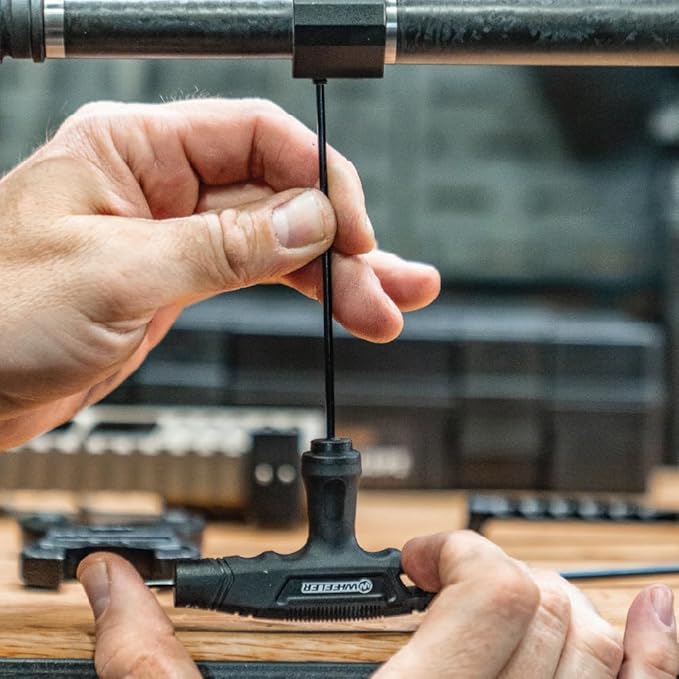 Wheeler 30 Piece SAE/Metric Hex and Torx P-Handle Set for Pistol Rifle Handgun Gunsmithing Rebuild and Maintenance, Black, Yellow, Gray