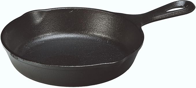 Lodge Seasoned Cast Iron Skillet - PFAS-Free, Non-Toxic Cookware - Use with an Oven, Stove, Grill, or Campfire - Naturally Non-Stick & Oven Safe - 6.5 Inches