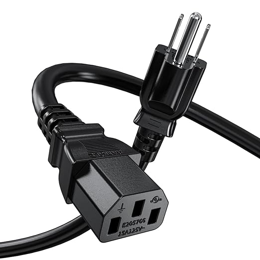 Ancable Power Station Charging Cable 12FT, 14AWG Fast Charging Cable Compatible with Ecoflow Delta/River Series, Bluetti EB3A, Anker 757/767, 125Volt 15A Universal AC Power Cord