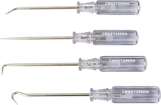CRAFTSMAN Screwdriver Set, Pick & Hook, Acetate Handle, 4 Piece (CMHT65048)