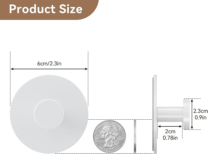 10 Pack Adhesive Wall Hook for Coat and Towel: Extra Sticky 12 LB (Max), Stainless Coat Rack Door Holder Hanger, White Heavy Duty