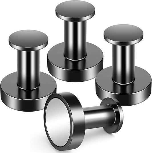 FINDMAG Magnetic Hooks for Cruise Cabins, 150lb Magnetic Hooks Heavy Duty, Extra Strong Cruise Door Magnets, Heavy Duty Magnets for Wreath, Coat, Hanging, Grill, Garage, Camping, Black, 4Pack