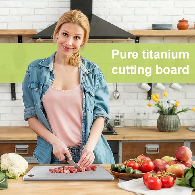 Cutting Board for Kitchen, Mini Stainless Steel Non Stick Chopping Board, Upgrade Double Sided Food-Grade Stainless Steel Board for Kitchen for Meat Cheese Vegetable (Mini)