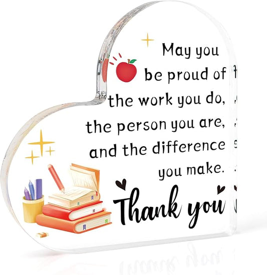 Teacher Appreciation Gifts, Teacher Gifts for Women, End of Year Teachers Gift, Thank You Teacher Gift for Birthday Valentines Day Teacher Christmas Gifts from Student Desk Home Office Decor