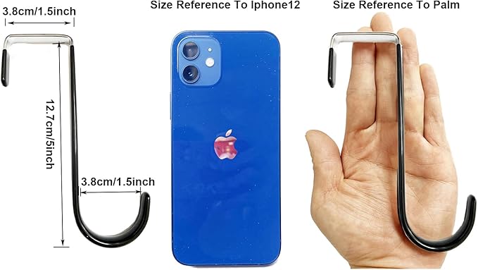 8 Pack Over The Door Hooks, Multicolor High Load-Bearing Metal Single Door Hooks for Hanging,Towels,Clothes, Bathroom,Living Room,Kitchen (White,Black)