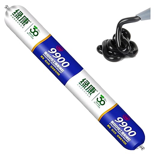 9900 Sealant Waterproof, Silicon Waterproof Sealant, Permanent Solution for Roof & Wall Cracks, Outdoor Water Proof Exterior Sealants Heat Resistant, Tear and Stretch Resistance (Black,1Pc)