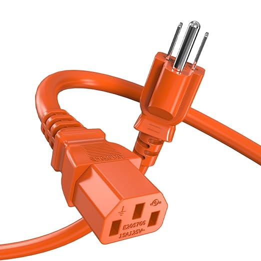 Power Station Charging Cable 12FT, 14AWG Fast Charging Cable Compatible with Jackery Power Station Explorer 1000/1500/2000/3000, Bluetti EB3A, Anker 757/767,125Volt 15A Universal AC Power Cord