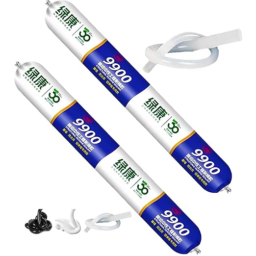 9900 Sealant Waterproof, Silicon Waterproof Sealant, Permanent Solution for Roof & Wall Cracks, Outdoor Water Proof Exterior Sealants Heat Resistant, Tear and Stretch Resistance (Transparent,2Pcs)
