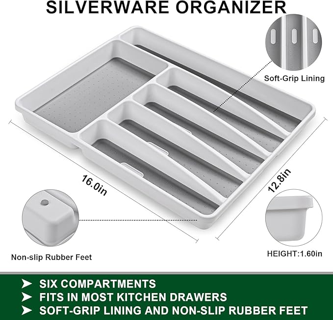 Gold 49 Pieces Stainless Steel Flatware Sets With Organizer,Golden Silverware Sets With Steak Knives Service For 8,Durable Knife And Fork Spoon Sets For Home Kitchen
