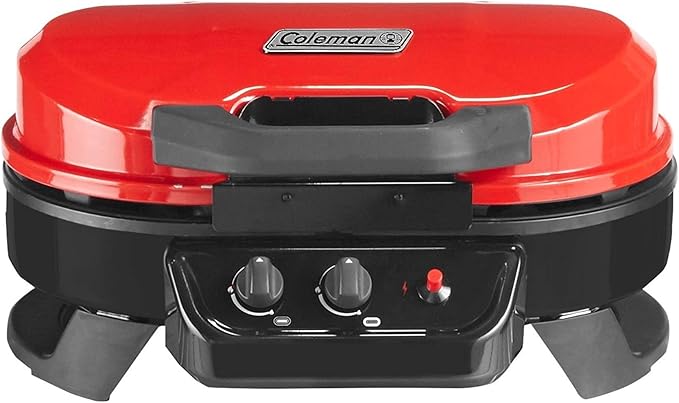 Coleman RoadTrip 225 Portable Tabletop Grill, 2-Burner Gas Grill with Matchless Ignition & Adjustable Temperature Control, 11,000 BTUs of Power for Grilling, Tailgating, Camping, BBQ, & More