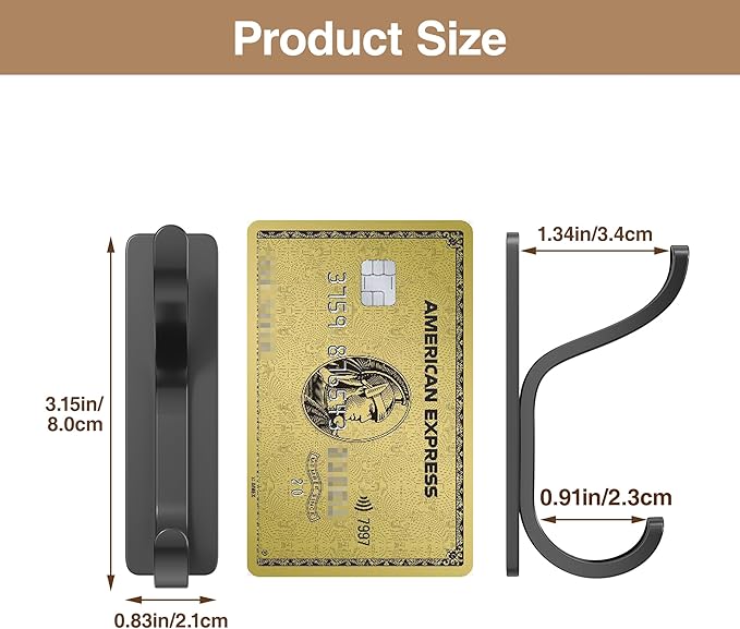 niffgaff Wall Hooks for Coat and Towel: 13lb Adhesive Door Hanger Stick On, Sticky Hook for Wall, Closet, Bathroom - Black, 4 Pack