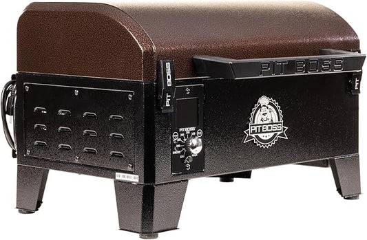 PIT BOSS 10697 Table Top Wood Grill With Temperature Control, Mahogany