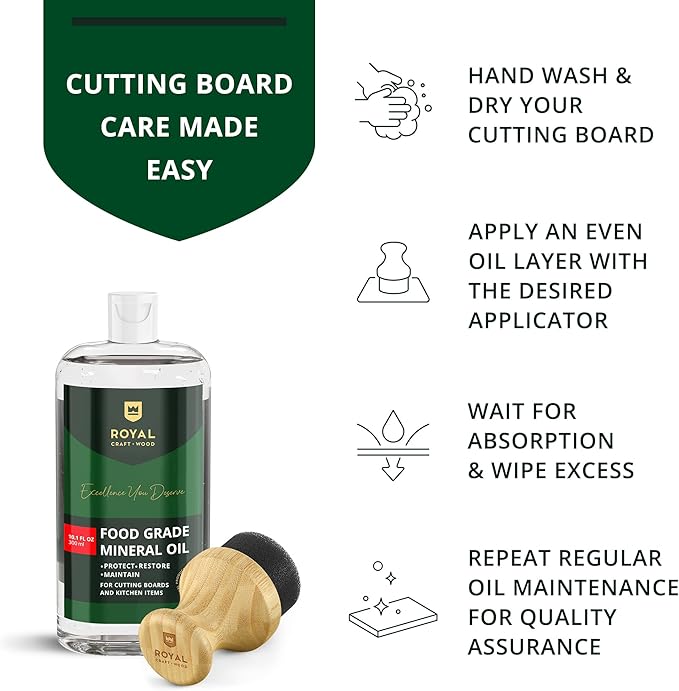 ROYAL CRAFT WOOD Organic Bamboo Cutting Board with Juice Groove - Chopping Board for Meat Butcher Block Cheese and Vegetables, 12x8"
