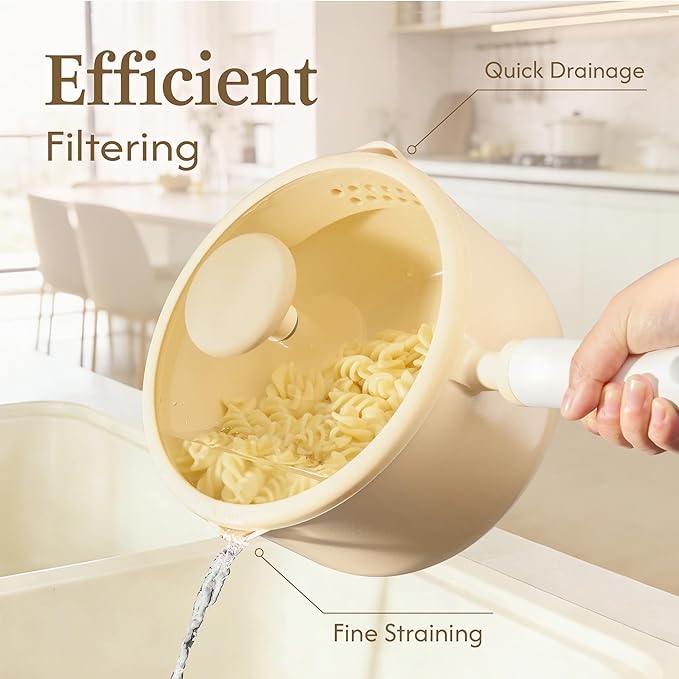 CAROTE Ceramic Cookware Set Nonstick, 9pcs Pots and Pans Set Non stick, Non-Toxic & PFAS-Free,Dishwasher, RV/Camping Cookware Set,Sauce Pan with Lid, Yellow