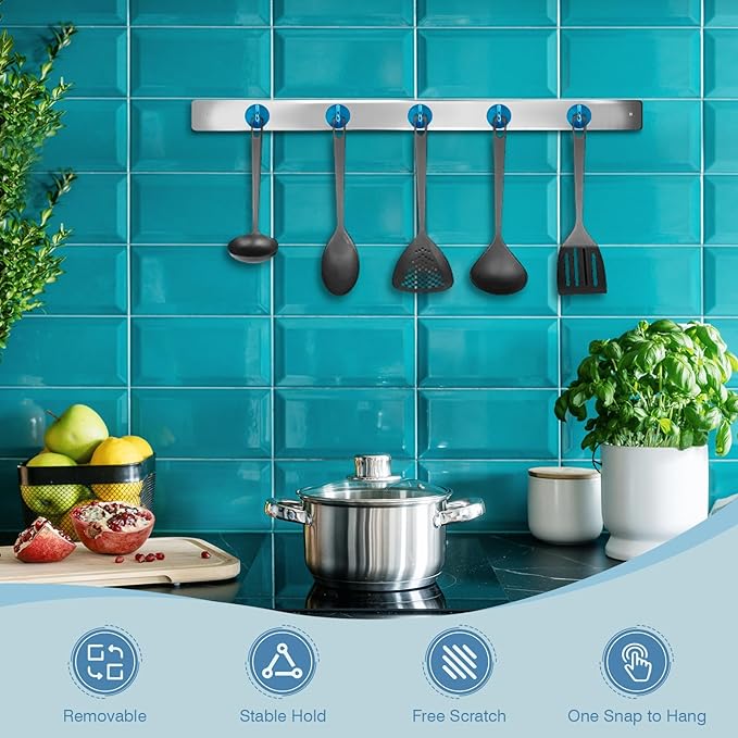 Neosmuk Magnetic Hooks, Cruise Ship Essentials, 80lb+ Heavy Duty Magnetic Hooks for Cruise Cabins, Refrigerator, Grill, Hanging, and Travel | Extra Strong Must-Haves Magnet Hook,RoyalBlue