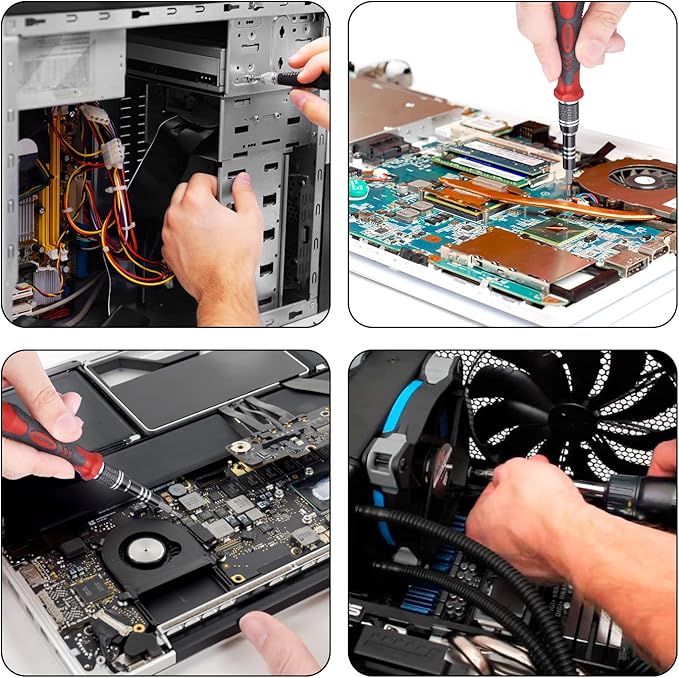 Precision Screwdriver Set, SHOWPIN 122 in 1 Computer Screwdriver Kit, Laptop Screwdriver Sets with 101 Magnetic Drill Bits, Electronics Tool Kit Compatible for Computer, Tablet, PC, iPhone, PS4 Repair