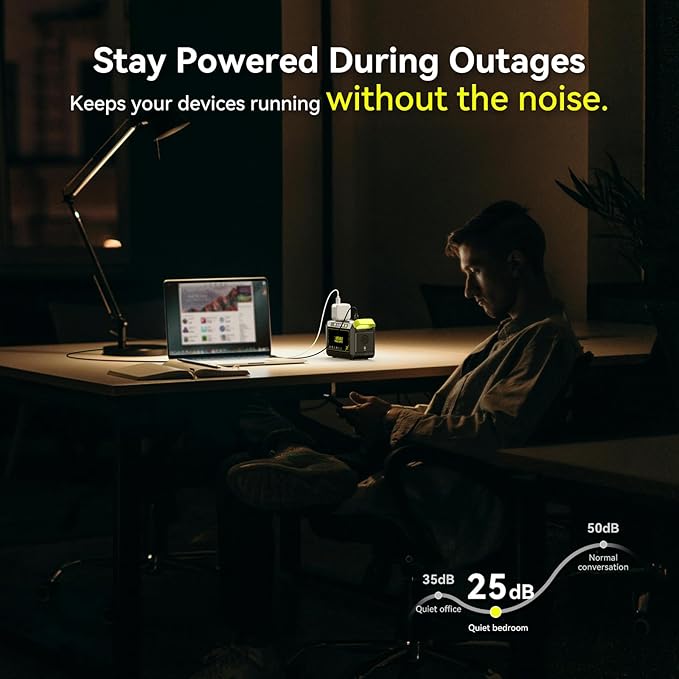 MARBERO 88.8Wh Solar Generator with 21W Solar Panel Included Portable Power Station 80W 110V 120W Max for Camping Outdoor Hiking Fishing Emergency