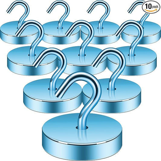 Neosmuk Magnetic Hooks, Cruise Ship Essentials, 100lb+ Heavy Duty Magnetic Hooks for Cruise Cabins, Refrigerator, Grill, Hanging, and Travel | Extra Strong Must-Haves Magnet Hook,RoyalBlue
