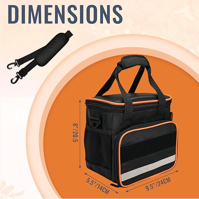 CROTIRAD Travel Carrying Bag Compatible with Jackery Explorer 300 240 160, Portable Power Station Storage Case with Front Pockets for Charging Cable and Accessories, Black