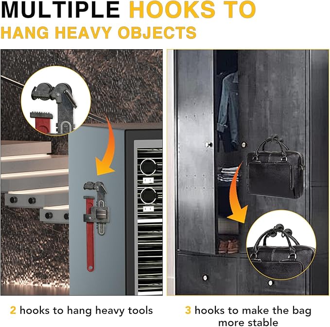 DIYMAG Magnetic Hooks for Refrigerator, Extra Strong Cruise Hook, Heavy Duty Earth Magnets with Hook Magnetic Hanger for Cabins, Grill (20P-Black) (Pack of 2)