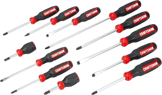 CRAFTSMAN Bi-Material Assorted Screwdriver Master Set, 12 Piece (CMHT65301)