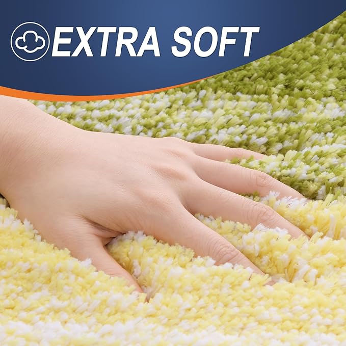 OLANLY Bathroom Rugs Mat 36x24, Extra Soft Absorbent Microfiber Bath Rugs, Rubber Backing, Quick Dry, Machine Washable Bath Mats for Bathroom Floor, Tub and Shower, Home Decor Accessories, Olive Green