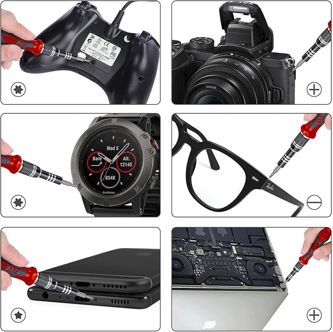 Precision Screwdriver Set, SHOWPIN 122 in 1 Computer Screwdriver Kit, Laptop Screwdriver Sets with 101 Magnetic Drill Bits, Electronics Tool Kit Compatible for Computer, Tablet, PC, iPhone, PS4 Repair
