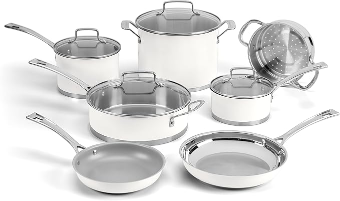 Cuisinart Matte White Stainless Steel 11 Piece Set