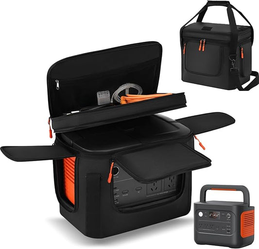 For Jackery Explorer 1000 V2 Carrying Case - Portable Power Station Bag with Quick Access Window, Soft Padded Travel Case, Generator Cover (13.78×10.23×10.8in)
