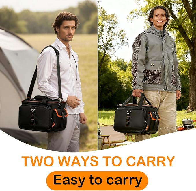 Travel Carrying Case for Jackery Explorer 1000/1000 v2, Solar Generator Case for Jackery & Accessories, Portable Power Station Bag with Waterproof Bottom, Strap & Pockets, Multiple Size