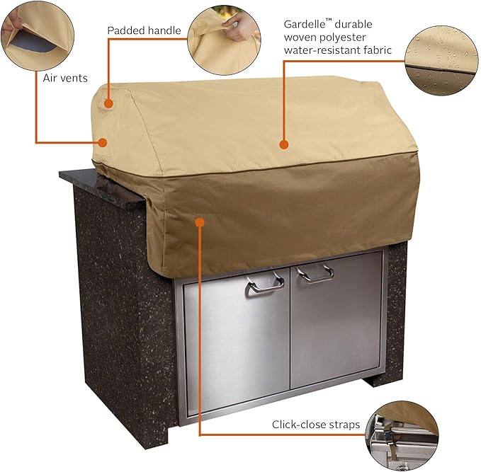 Classic Accessories Veranda Water-Resistant 32 Inch Island BBQ Grill Top Cover