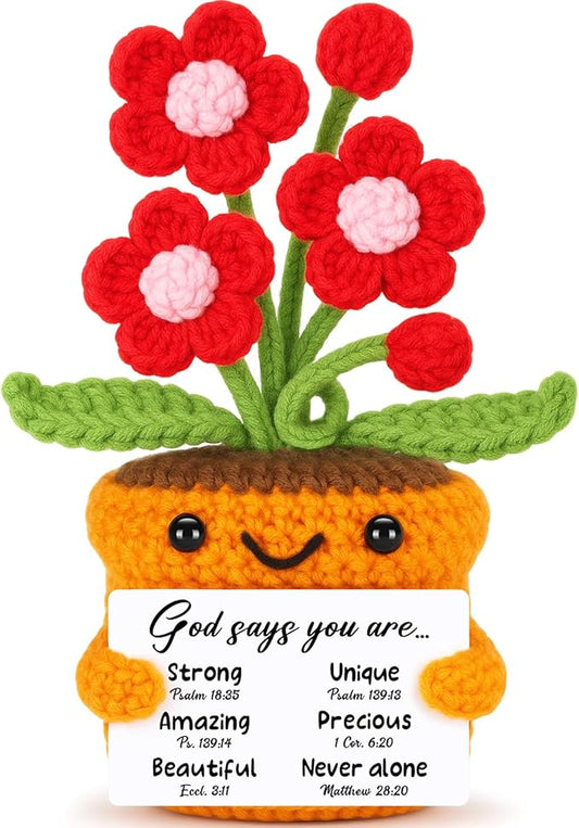 Agantree art Christian Religious Gifts for Women Daughter Mom Birthday Inspiration Faith Based Spiritual Godly Office Decor Friends Sister Coworker Encouragement God Says You are Handmade Flowers