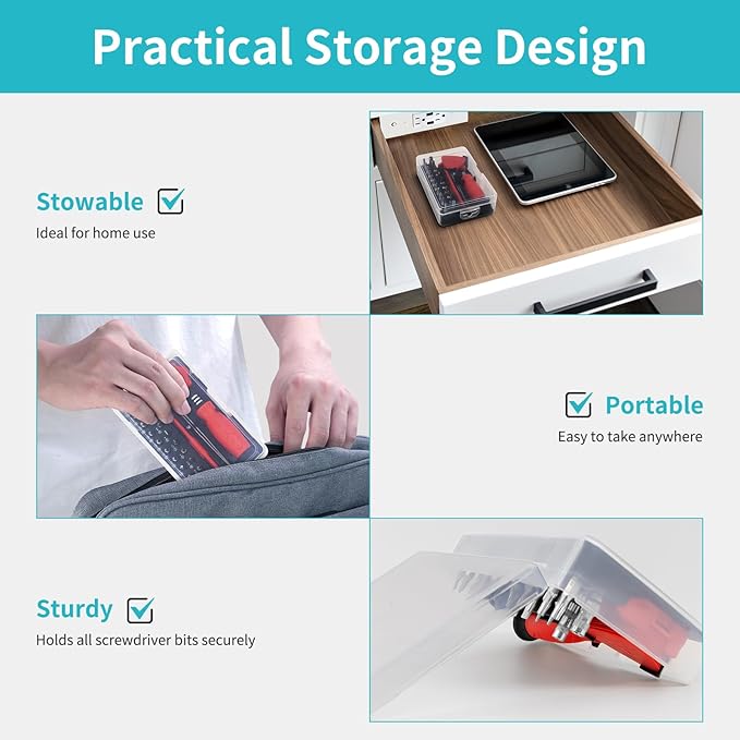 Showpin Mini Screwdriver Set for Computer PC Laptop Macbook Electronics Repair, 35PCS Small Precision Tool Kit with Torx T5 T6 T8 for Beginner IT DIY