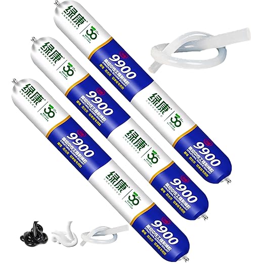 9900 Sealant Waterproof, Silicon Waterproof Sealant, Permanent Solution for Roof & Wall Cracks, Outdoor Water Proof Exterior Sealants Heat Resistant, Tear and Stretch Resistance (Transparent,3Pcs)