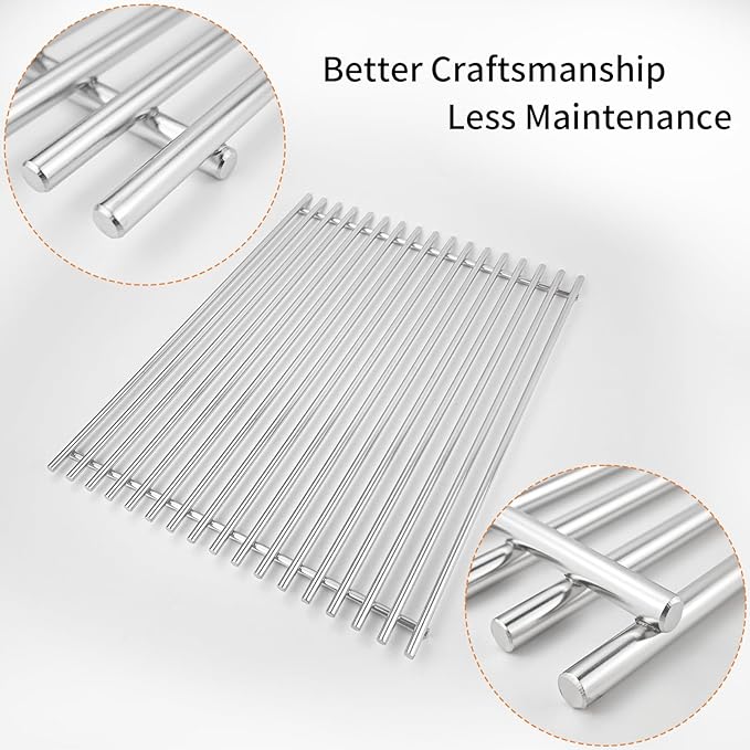 290-0324 Grill Grate for Artisan 304 Stainless Steel BBQ Cooking Grid Replacement Part for Artisan 36 26 42 Inch BBQ Grill ARTP AAEP Art ART2 AAE, 18 1/8" x 13 13/16", 1 Pack